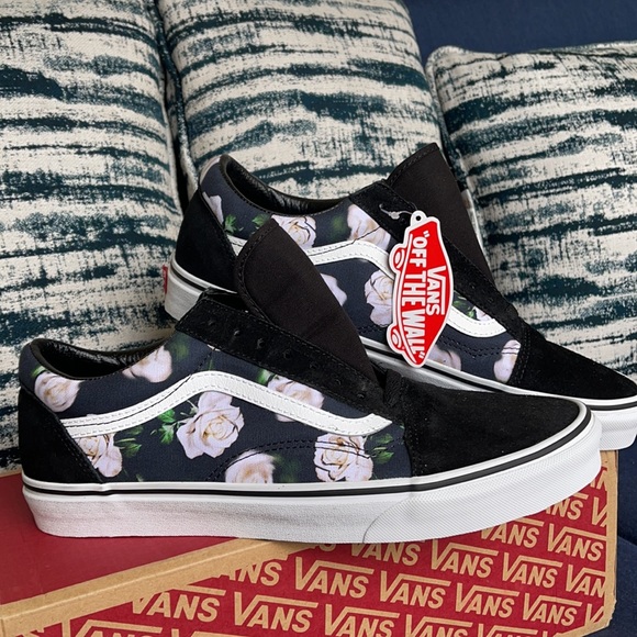Vans Old Skool Romantic Floral Black/True White MENS - Picture 6 of 16